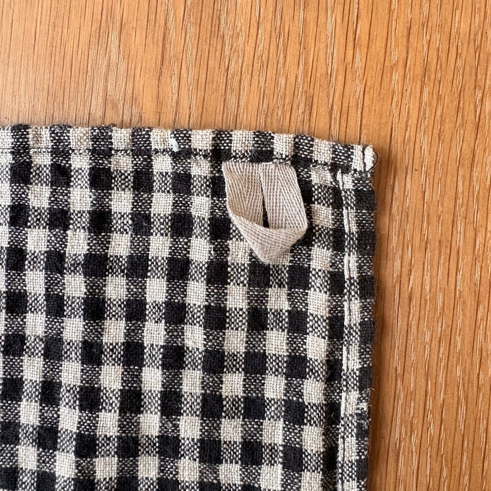 Gingham Linen Kitchen Towel - Picture 6 of 7